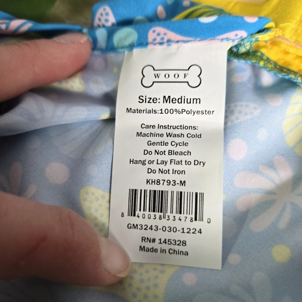 WOOF | Pet Swimsuit/Ocean Swim Trunks in Blue sz M